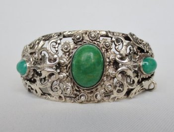 Bracelet En Argent Massif XIXe Siècle.