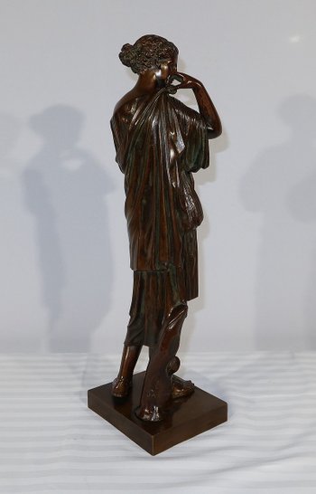 Bronzo “Diane de Gabies” secondo Praxitèle, firmato C. Sauvage – Inizio XIX secolo