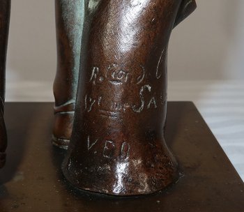 Bronzo “Diane de Gabies” secondo Praxitèle, firmato C. Sauvage – Inizio XIX secolo