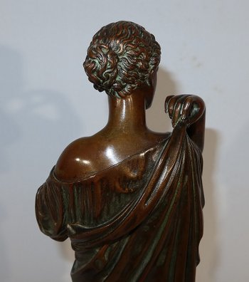 Bronzo “Diane de Gabies” secondo Praxitèle, firmato C. Sauvage – Inizio XIX secolo