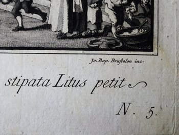 Le Mariage Avec La Mer, Gravure d' Après Canaletto, XVIIIe Siècle.