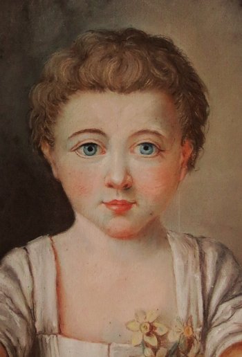 Portrait of Eleanor, pastel of Louis XV period.