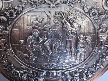 Scatola per gioielli, argento sterling.