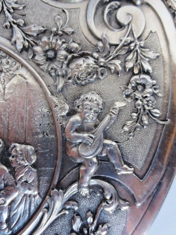 Scatola per gioielli, argento sterling.