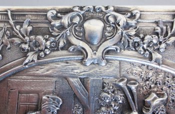 Scatola per gioielli, argento sterling.