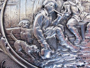 Scatola per gioielli, argento sterling.