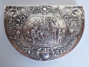 Scatola per gioielli, argento sterling.