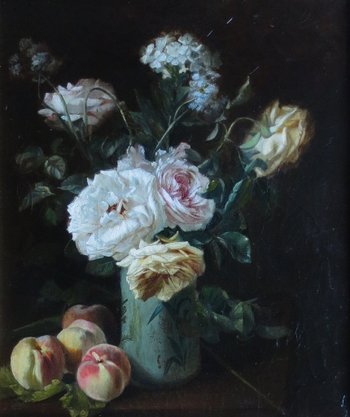 Bouquet Signé C. Gontier, XIXe Siècle.
