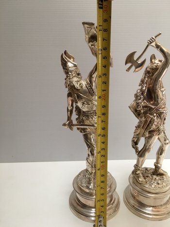 Due soggetti in bronzo argentato XIX° RANCOULLET