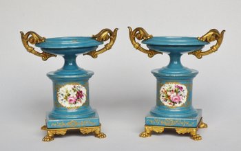 Porcelain Cassolettes, Attributed to Jacob Petit.