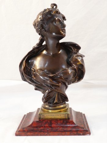 Felix Pierre RICHARD "ESPERANCE" Bronzo del XIX secolo