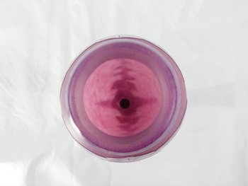  Large ART DECO Vase with DAHLIAS signed LE VERRE FRANCAIS /SCHNEIDER