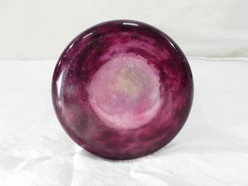  Large ART DECO Vase with DAHLIAS signed LE VERRE FRANCAIS /SCHNEIDER
