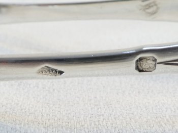Sugar tongs in STERLING SILVER, 19th century, goldsmith Paul MASSAT