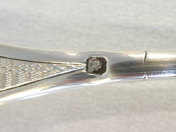 Sugar tongs in STERLING SILVER, 19th century, goldsmith Paul MASSAT