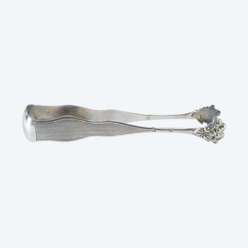 Sugar tongs in STERLING SILVER, 19th century, goldsmith Paul MASSAT
