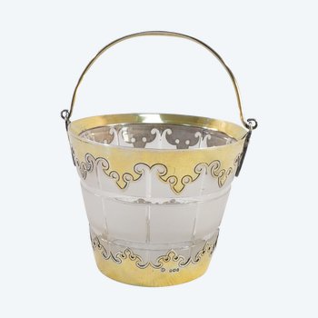 Ice bucket / Glacons in silver and vermeil LONDON 1864 VICTORIAN period