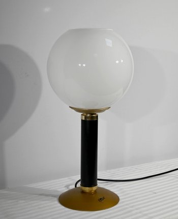Lampada da tavolo in metallo e ottone - 1950
