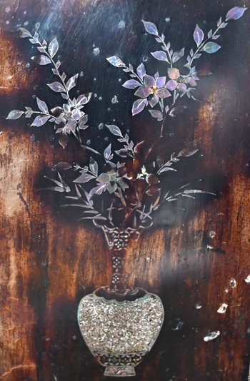 Petit Meuble Mural en Bois Laqué, Chine – Fin XIXe