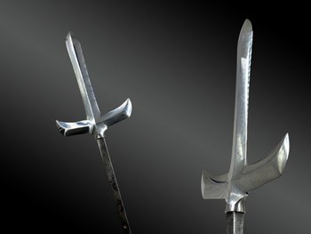 Japanese spear point, Yari, Jyu-Monji type - Edo period (1603-1868)