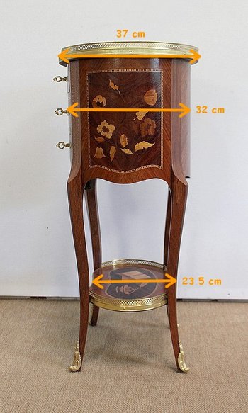  Table Chiffonnière , style Transition Louis XV / Louis XVI - Fin XIXe 