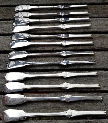 Rare : 12 lobster picks model "CLUNY" house CHRISTOFLE