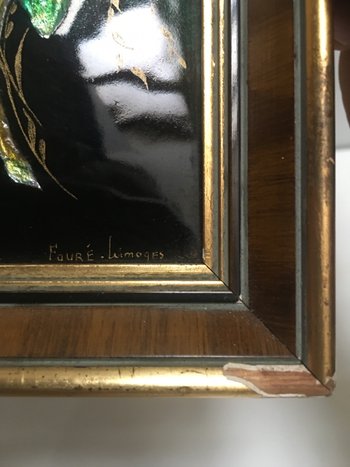 Piccolo dipinto a smalto di FAURÉ a LIMOGES