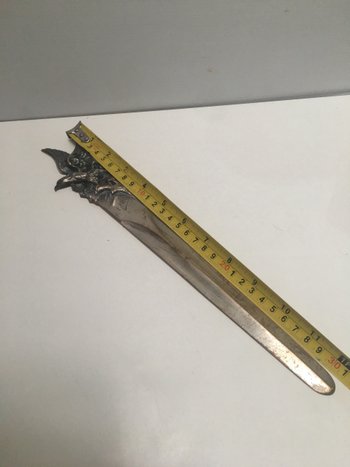Large silvered bronze paper cutter by A. VILLIEN