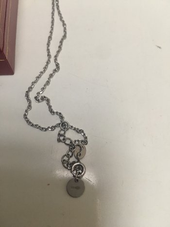 Ciondolo in argento con ematite tagliata e diamante