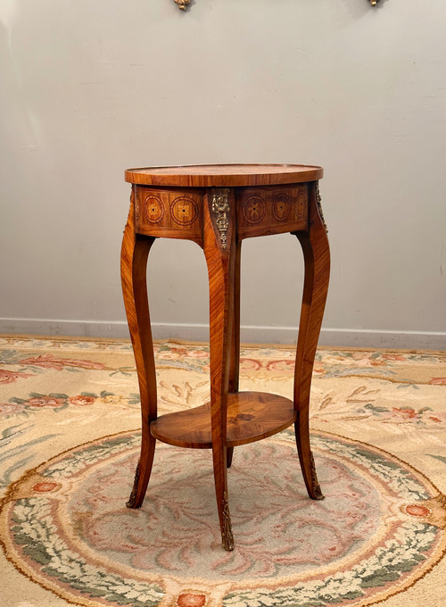 Louis XV Style Marquetry Living Room Table Circa 1930