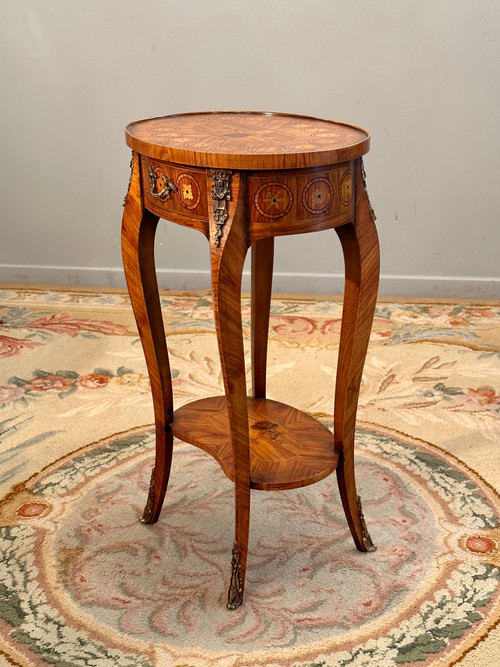 Louis XV Style Marquetry Living Room Table Circa 1930