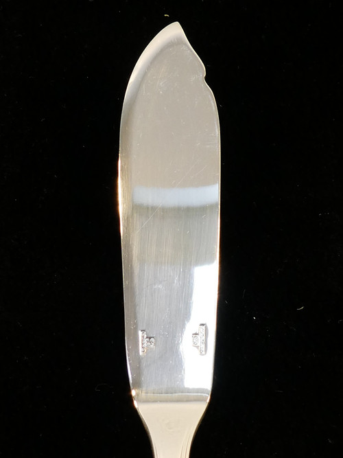 12 CHRISTOFLE ART DECO fish knives AMERICA model by Luc LANEL