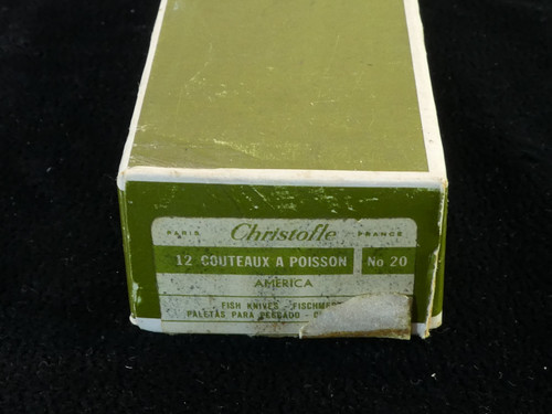 12 CHRISTOFLE ART DECO fish knives AMERICA model by Luc LANEL