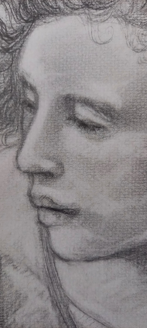 Grey pencil drawing/ Liberation of Saint Pierre