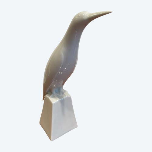 Jacques Adnet - Porcelain sculpture representing a stylized bird