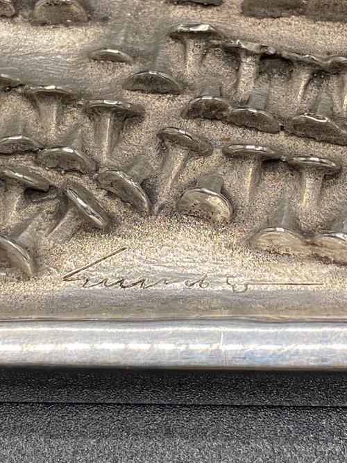 SILVER PLATED BRONZE POCKET BOX CHRISTOPHE