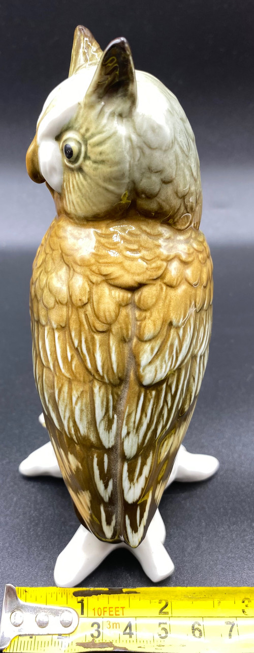 OWL ENAMELED PORCELAIN