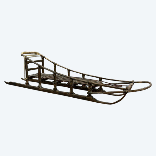 MAQUETTE oder verkleinertes MODELL eines SCHLEPPENS - Inuit-Kultur, Alaska - Um 1900
