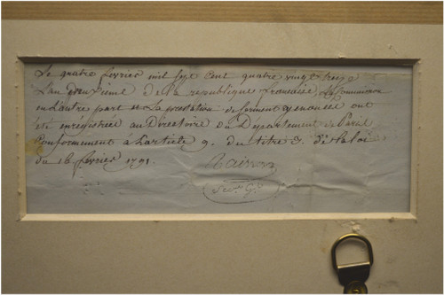  French Revolution, Document of the Provisional Executive Council of Paris and dated January 9, 1793 concerning the appointment as Gendarme of citizen Bernard by Colonel Louvel