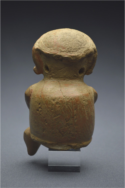 Costa Rica, 1000 - 1500 d.C., cultura di Guanacaste Stauetta antropomorfa raffigurante una donna originariamente in piedi su tre piedi