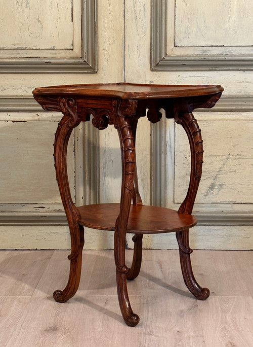 Emile Gallé, Gueridon Table Art Nouveau Ecole De Nancy Vers 1900