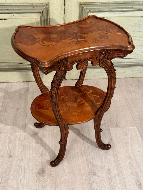 Emile Gallé, Gueridon Table Art Nouveau Ecole De Nancy Vers 1900