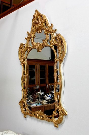 Important gilt wood mirror, Regency style - Early 20th century