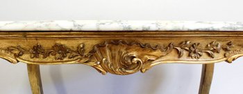 Marble and gilded wood center table, Regency style - 2nd part of the 19th century