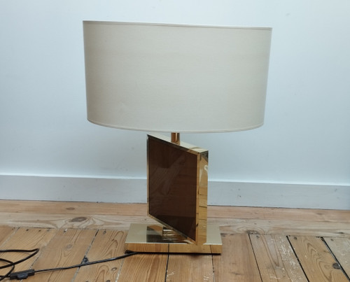 Wohnzimmerlampe im Geschmack von Willy Rizzo circa 1970