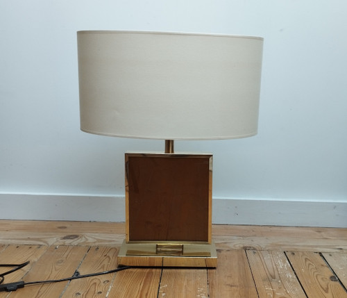 Wohnzimmerlampe im Geschmack von Willy Rizzo circa 1970