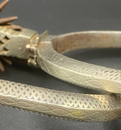 PAIR OF STEEL & LEATHER SPURS