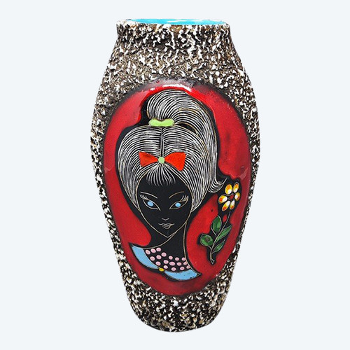 1960 Superbe vase de lave par Melior. Fabriqué en Italie