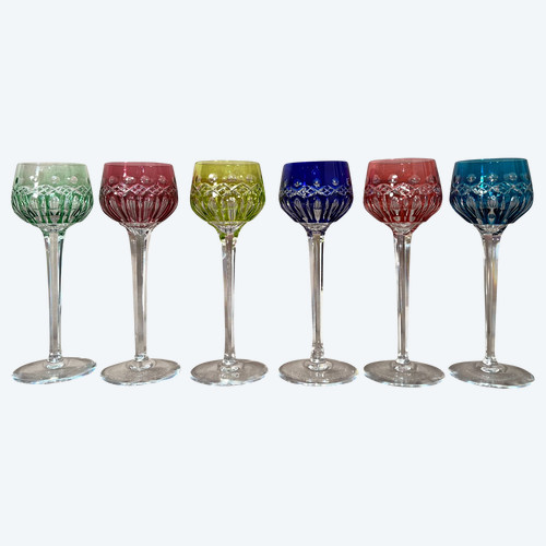 Verres à Vin en Cristal de Baccarat, 1950s, Set de 12 en vente sur