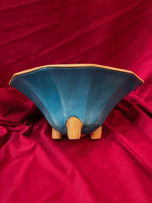 1930 Ciotola in smalto Art Déco Longwy